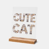 The words "CUTE CAT" are made using cat faces (Angle)