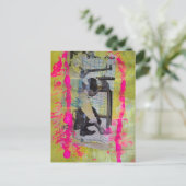 The Working Men Mixed Media Collage Briefkaart (Staand voorkant)