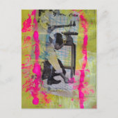 The Working Men Mixed Media Collage Briefkaart (Voorkant)