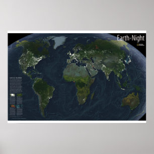 " The World: 2004 The Earth at Night ... Poster