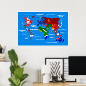 The world according to europeans poster (Bureau à domicile)
