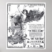 'The World Aflame' 1919 film en poster (Voorkant)