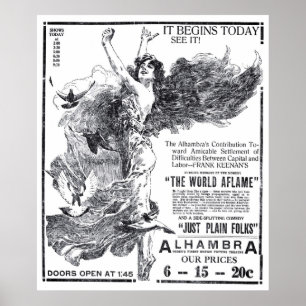 'The World Aflame' 1919  film en poster