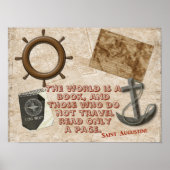 The World is a Book - Quote Saint Augustine print (Voorkant)