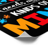 The World Needs All Kinds of Minds Autism Awarenes Poster (Hoek)