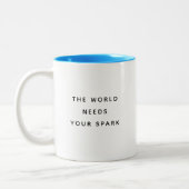 The World Needs Typography Modern Two-Tone Mug (Gauche)