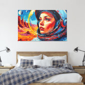 THE WORLD WE DISCOVERED CANVAS AFDRUK (Insitu (Slaapkamer))