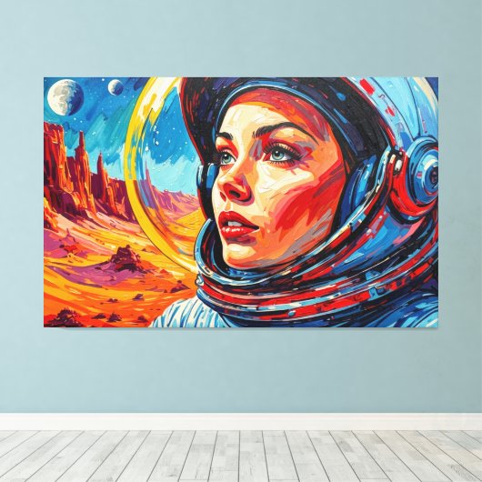 THE WORLD WE DISCOVERED CANVAS AFDRUK (Insitu (Houten vloer))