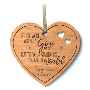 The World You Are A Gigi Heart-Shaped Ornament