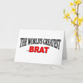 The World's Greatest Brat Kaart (Gele Bloem)
