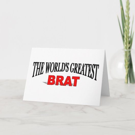 The World's Greatest Brat Kaart (Voorkant)