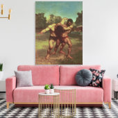The Wrestlers, 1853 Canvas Afdruk (Insitu (Woonkamer))