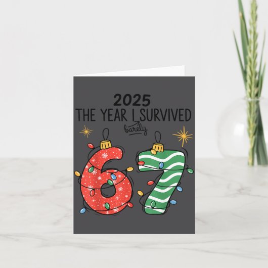 The Year I Barely Survived Christmas 2025 Six Seve Kaart (Voorkant)