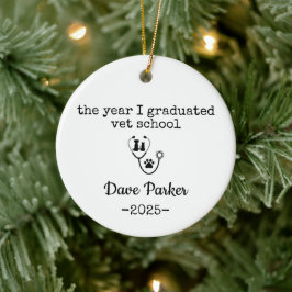 The Year I Graduated Vet School, Veterinary Gradua Keramisch Ornament