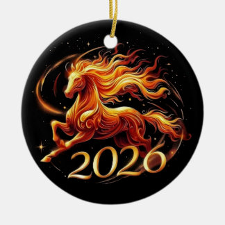 The Year of the Horse 2026 Keramisch Ornament
