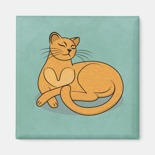 The Yellow Cat Magnet (Devant)