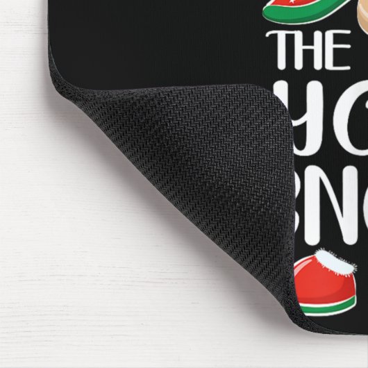 The Yoga Gnome Elf Matching Family Group Christmas Muismat (Hoek)