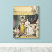 The Young Lady's Toilet, platte 2 van Anglo India Canvas Afdruk (Insitu (Houten vloer))
