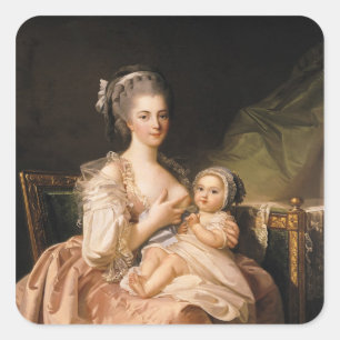 The Young Moeder, c.1770-80 Vierkante Sticker