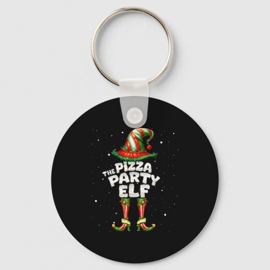 The Zza Party Elf Family Matching Group Christmas  Sleutelhanger (Voorkant)