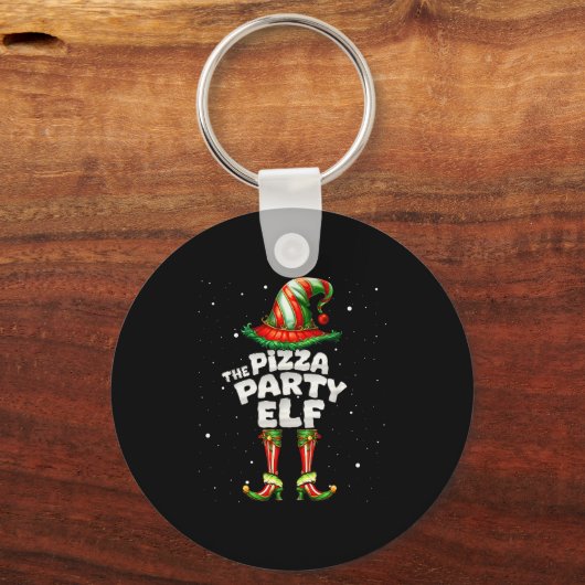 The Zza Party Elf Family Matching Group Christmas  Sleutelhanger (Voorkant)