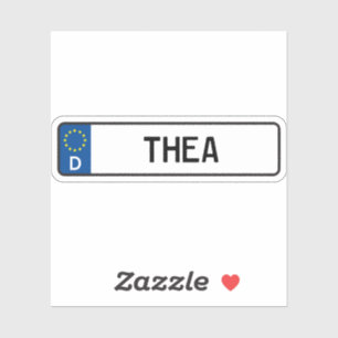 Thea Duitse Auto Licentie Bord Sticker