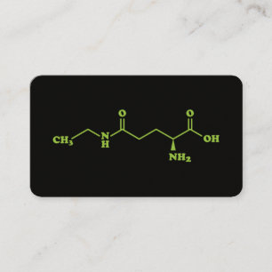 Theanine Moleculaire Chemische Formule van Thee Visitekaartje