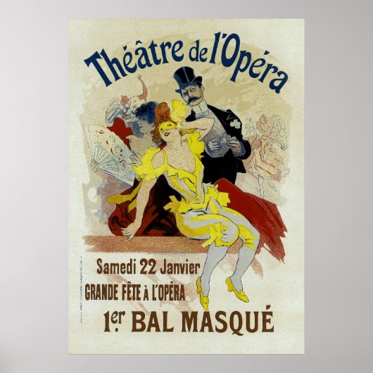 Theater de l'Opera ~ 1er Bal Masque Poster (Voorkant)
