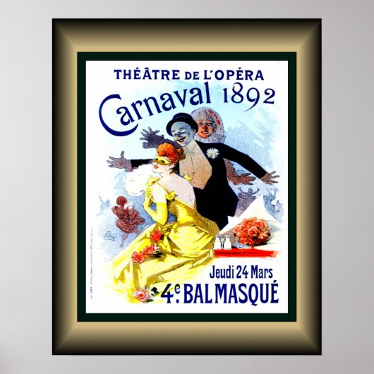 Theater de L'Opera ~ Carnaval 1892 ~ Balmasque ~ Poster (Voorkant)