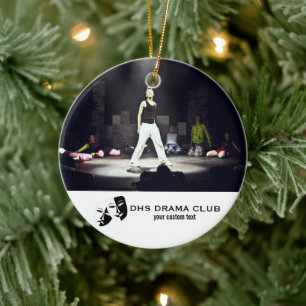 Theater Drama Club Aangepast fotocollage Keramisch Ornament