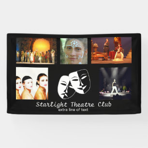 Theater Drama Club Aangepast fotocollage Spandoek