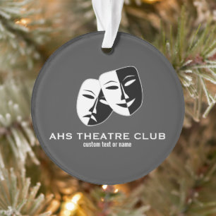 Theater Drama Club maskeert Aangepaste Thespian Na Ornament