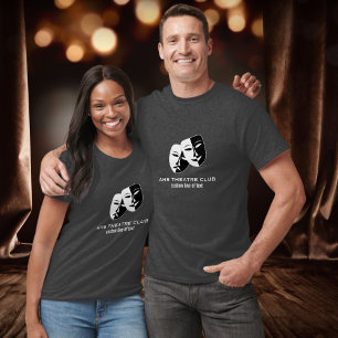Theater Drama Club maskeert Aangepaste Thespian Na T-shirt