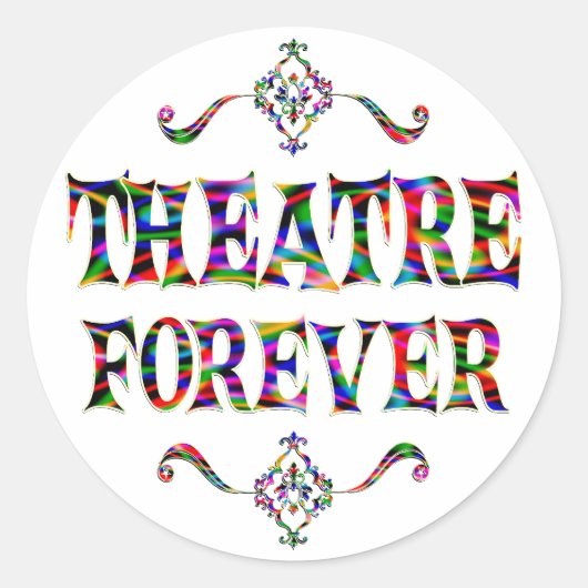 Theater Forever Ronde Sticker (Voorkant)
