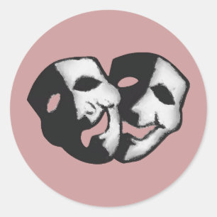 Theater is leven ronde sticker