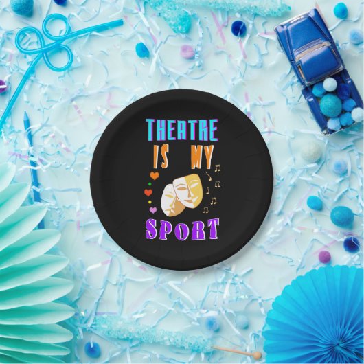 Theater is mijn sportacteursdrama papieren bordje (Feest)