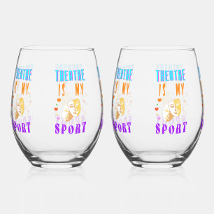 Theater is mijn sportacteursdrama wijnglas zonder voet