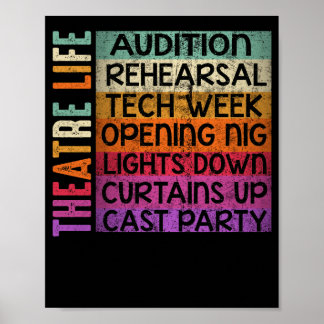 Theater Life Audition repetitie Tech Week Poster