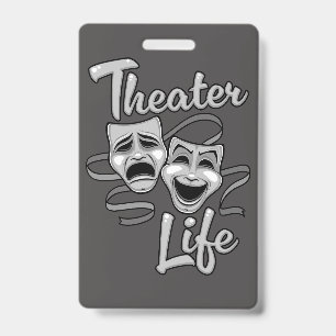 Theater Life Comedy en Tragedy Masks Badge