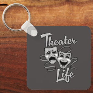 Theater Life Comedy en Tragedy Masks Sleutelhanger
