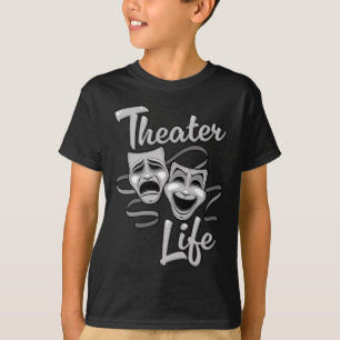 Theater Life Comedy en Tragedy Masks T-shirt
