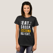 Theater Life Drama Eat Sleep Dance herhalen Grafis T-shirt (Voorkant volledig)