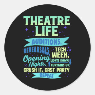 Theater Nerd Acteur GIF Musical Theatre Theespian Ronde Sticker