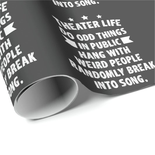 Theater Nerd Funny Musical Thespian Cadeaupapier (Rol Hoek)