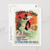  Theater Opera Carnival 1896 Briefkaart (Voorkant / Achterkant)
