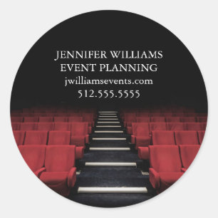 Theater Performing Arts Event Planner Custom Ronde Sticker