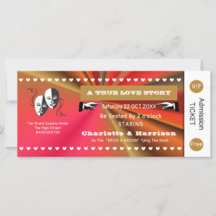 Theater Playbill Show Ticket Theme Weddenschap