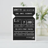 Theater Ticket Reception Tussenvoegsel in Zwart Informatiekaartje (Staand voorkant)