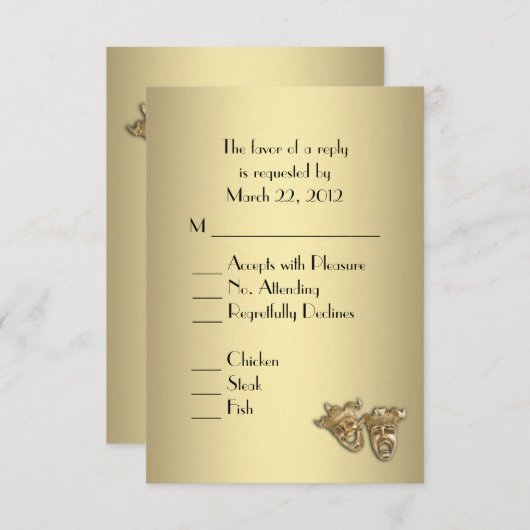 Theater Trouw Uitnodiging (Voorkant / Achterkant)