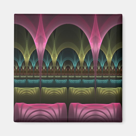 Theater van Fantasy, Abstracte kleurrijke fractale Magneet (Voorkant)